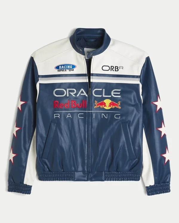 Oracle Red Bull Racing Grafik-Kunstlederjacke Oracle Red Bull Racing Grafik-Kunstlederjacke
