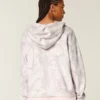 Oversized-Hoodie mit Reißverschluss in Pink-Camouflage