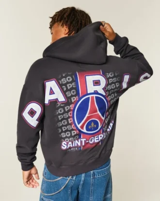 Paris Saint-Germain F.C. Grafik-Kapuzenjacke mit Reißverschluss
