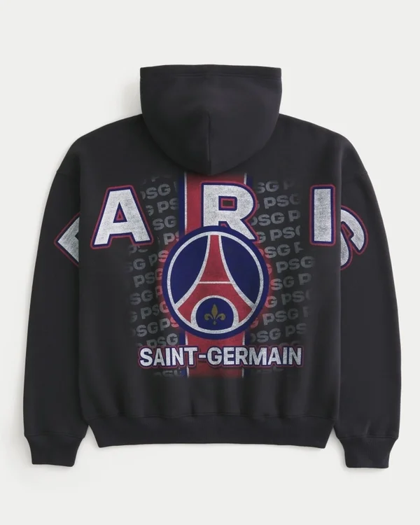 Paris Saint-Germain F.C. Grafik-Kapuzenjacke mit Reißverschluss Paris Saint-Germain F.C. Grafik-Kapuzenjacke mit Reißverschluss