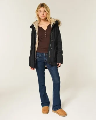 Parka mit Kunstfellfutter Parka mit Kunstfellfutter