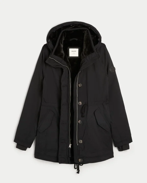 Parka mit Kunstfellfutter Parka mit Kunstfellfutter