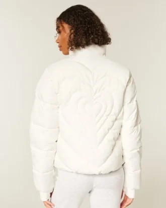 Pufferjacke mit Reißverschlussmuster Pufferjacke mit Reißverschlussmuster