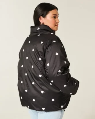 Pufferjacke mit Reißverschlussmuster Pufferjacke mit Reißverschlussmuster