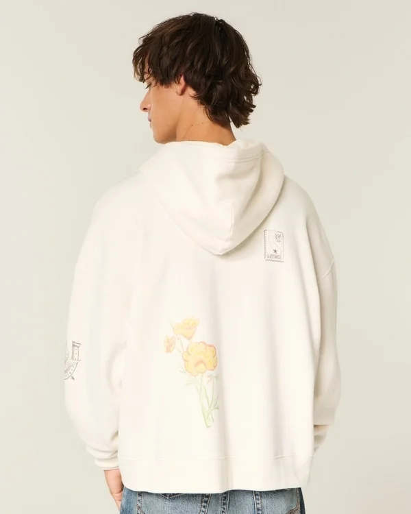 Rectangle Fit Los Angeles Graphic Zip-Up Hoodie Rectangle Fit Los Angeles Graphic Zip-Up Hoodie