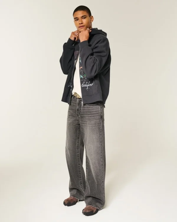 Rectangle Fit Someday Tomorrow Grafik-Zip-Hoodie Rectangle Fit Someday Tomorrow Grafik-Zip-Hoodie