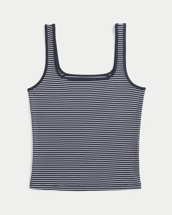 Rippstrick-Tanktop mit Rundhalsausschnitt Rippstrick-Tanktop mit Rundhalsausschnitt