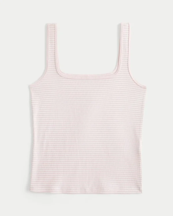 Rippstrick-Tanktop mit Rundhalsausschnitt Rippstrick-Tanktop mit Rundhalsausschnitt
