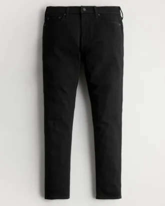 Schwarze, farbechte Athletic Skinny Jeans