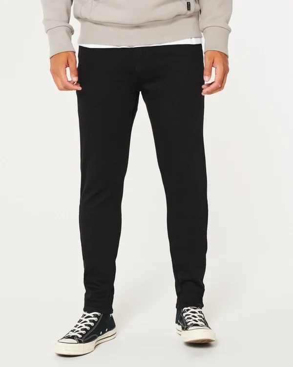 Schwarze, farbechte Athletic Skinny Jeans Schwarze, farbechte Athletic Skinny Jeans