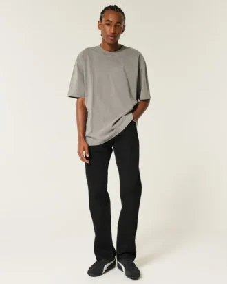 Schwarze, nicht ausbleichende Straight-Jeans Schwarze, nicht ausbleichende Straight-Jeans