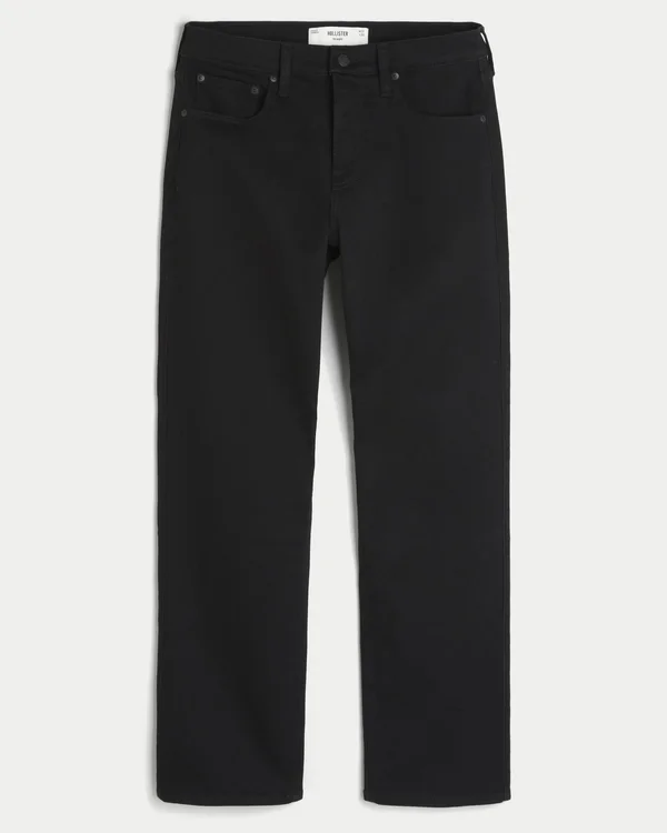 Schwarze, nicht ausbleichende Straight-Jeans Schwarze, nicht ausbleichende Straight-Jeans