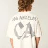 Schweres, baggy, kurzes Los Angeles Graphic Football T-Shirt Schweres, baggy, kurzes Los Angeles Graphic Football T-Shirt