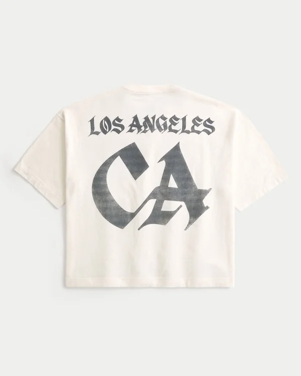 Schweres, baggy, kurzes Los Angeles Graphic Football T-Shirt Schweres, baggy, kurzes Los Angeles Graphic Football T-Shirt