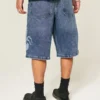 Scorpion Graphic Super Baggy Denim Shorts