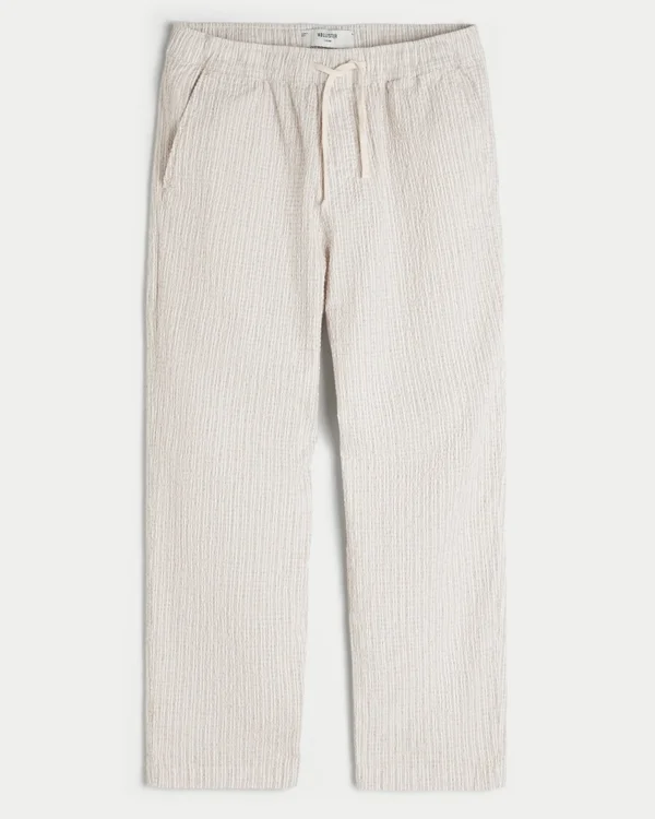 Seersucker-Hose mit weitem Bein zum Hineinschlüpfen Seersucker-Hose mit weitem Bein zum Hineinschlüpfen