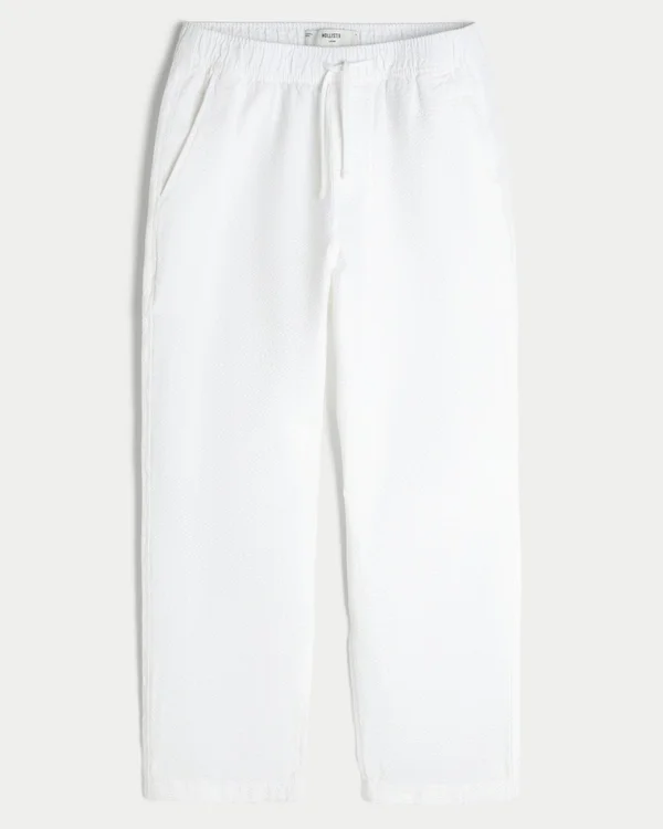 Seersucker-Hose mit weitem Bein zum Hineinschlüpfen Seersucker-Hose mit weitem Bein zum Hineinschlüpfen