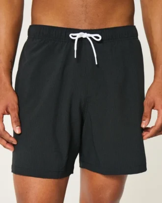 Seersucker-Volley-Badehose, mittellang Seersucker-Volley-Badehose, mittellang