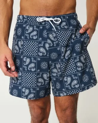 Seersucker-Volley-Badehose, mittellang Seersucker-Volley-Badehose, mittellang