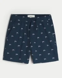 Shorts aus Leinenmischung mit Muster, Länge über dem Knie