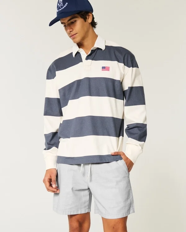 Shorts aus Leinenmischung, mittellang, zum Hineinschlüpfen Shorts aus Leinenmischung, mittellang, zum Hineinschlüpfen