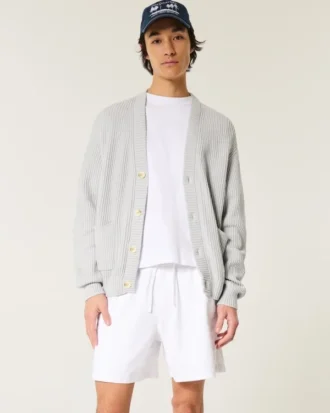 Shorts aus Leinenmischung, mittellang, zum Hineinschlüpfen