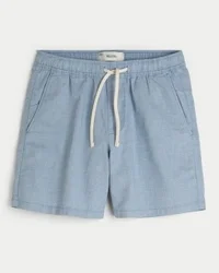 Shorts aus Leinenmischung, mittellang, zum Hineinschlüpfen