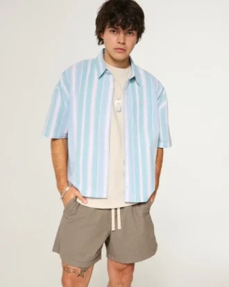 Shorts aus Leinenmischung, mittellang, zum Hineinschlüpfen Shorts aus Leinenmischung, mittellang, zum Hineinschlüpfen