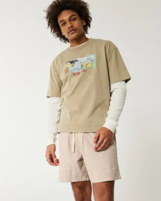 Shorts aus Leinenmischung, mittellang, zum Hineinschlüpfen