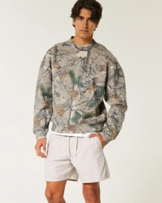 Shorts aus Leinenmischung, mittellang, zum Hineinschlüpfen