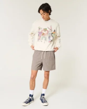 Shorts aus Leinenmischung, mittellang, zum Hineinschlüpfen