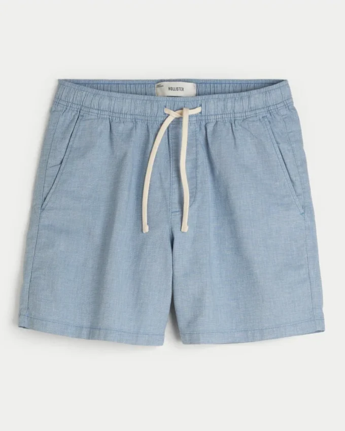 Shorts aus Leinenmischung, mittellang, zum Hineinschlüpfen Shorts aus Leinenmischung, mittellang, zum Hineinschlüpfen