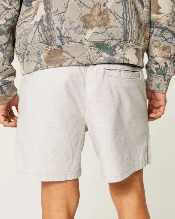 Shorts aus Leinenmischung, mittellang, zum Hineinschlüpfen Shorts aus Leinenmischung, mittellang, zum Hineinschlüpfen