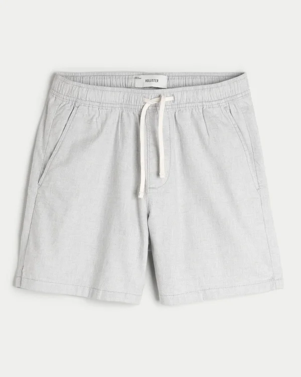 Shorts aus Leinenmischung, mittellang, zum Hineinschlüpfen Shorts aus Leinenmischung, mittellang, zum Hineinschlüpfen