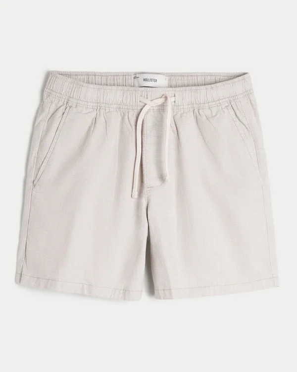 Shorts aus Leinenmischung, mittellang, zum Hineinschlüpfen Shorts aus Leinenmischung, mittellang, zum Hineinschlüpfen