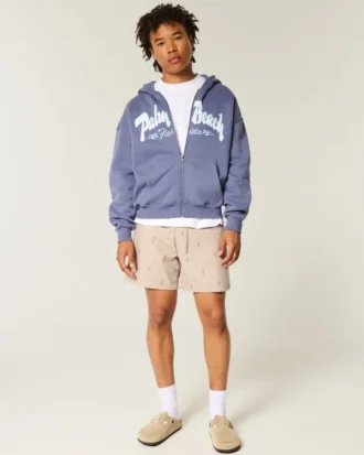 Shorts mit Hummermuster, mittellang, zum Hineinschlüpfen