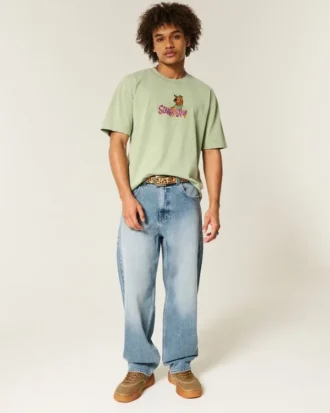 Skater-Baggy-Jeans in mittlerer Waschung