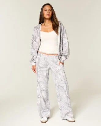 Snow Camo Baggy Sweatpants