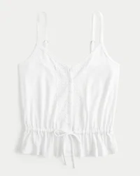 Spitzen-Detail-Peplum-Top Spitzen-Detail-Peplum-Top