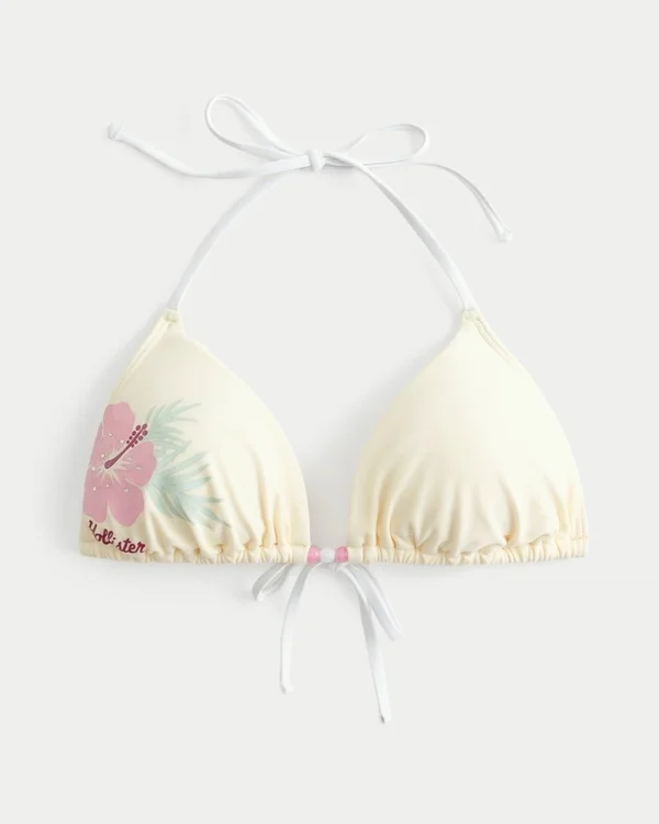 Spring Break Grafik-Halter-Triangel-Bikini-Oberteil Spring Break Grafik-Halter-Triangel-Bikini-Oberteil