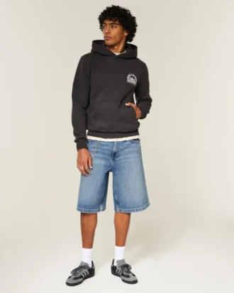 Super Baggy Eagle Graphic Denim Shorts Super Baggy Eagle Graphic Denim Shorts