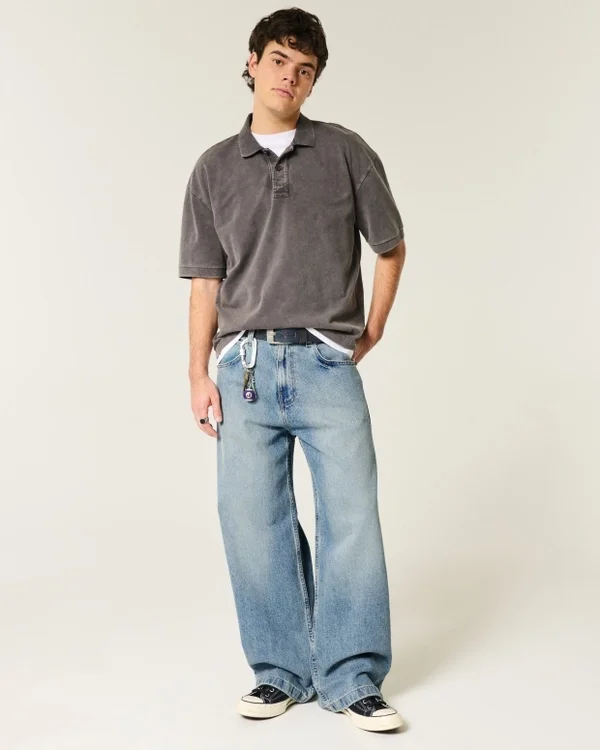 Super Baggy Jeans in mittlerer Waschung Super Baggy Jeans in mittlerer Waschung
