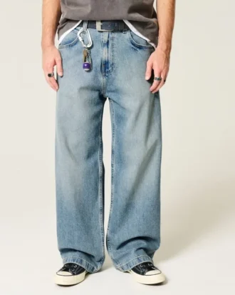 Super Baggy Jeans in mittlerer Waschung