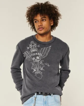 Thermoshirt mit Totenkopf-Grafik