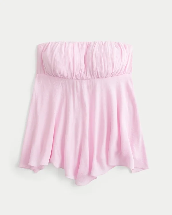 Trägerloses Oberteil mit Zickzack-Saum Trägerloses Oberteil mit Zickzack-Saum