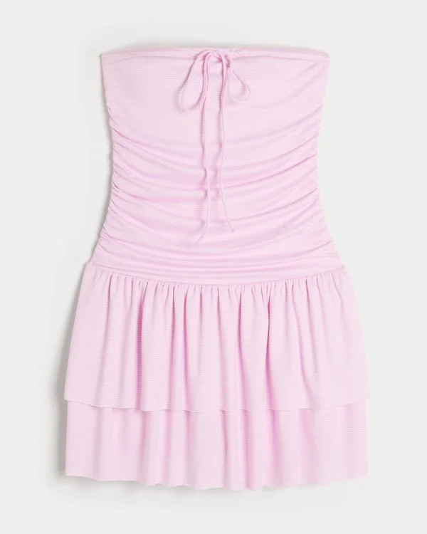 Trägerloses Strickrockkleid Trägerloses Strickrockkleid