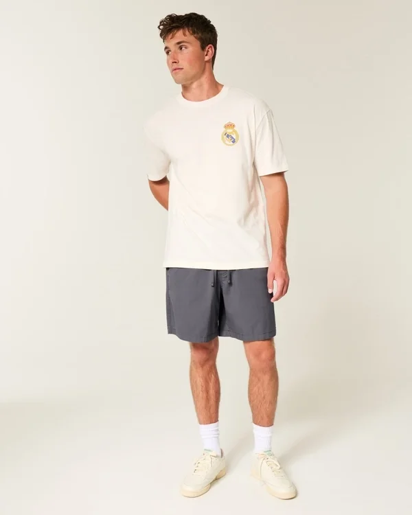 Twill-Shorts über dem Knie Twill-Shorts über dem Knie