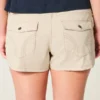 Ultra-niedrige Khaki-Twill-Mini-Shorts Ultra-niedrige Khaki-Twill-Mini-Shorts
