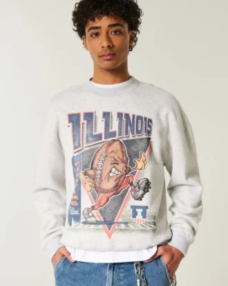 University of Illinois Fighting Illini Sweatshirt mit Grafik