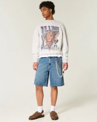 University of Illinois Fighting Illini Sweatshirt mit Grafik